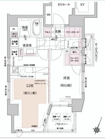 渋谷フィモードビル601 間取り図