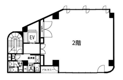 内藤町ビルディングA棟2F 間取り図