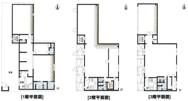 竹虎東京ビル1F～3F 間取り図