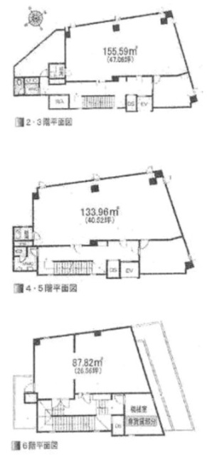 双葉ビル1F～6F 間取り図