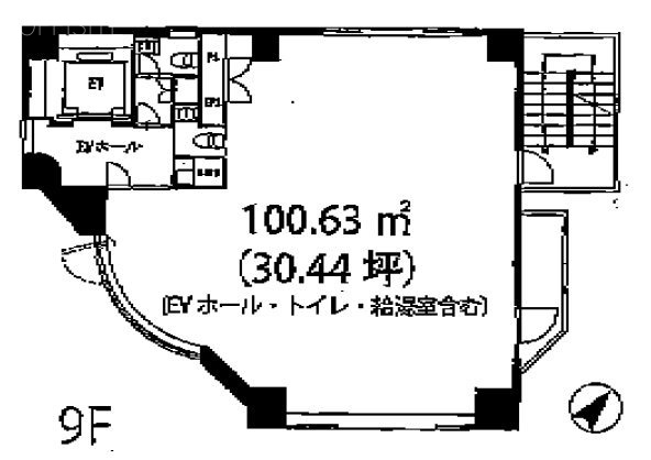 イトークリエイト小石川ビル9F 間取り図