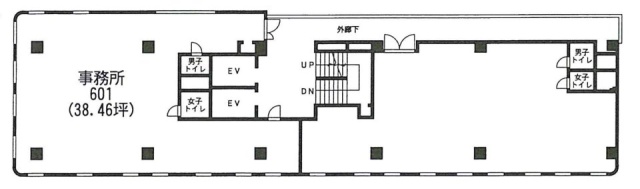 エクレ新宿601 間取り図