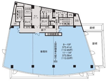 東京建物東渋谷ビル12F 間取り図