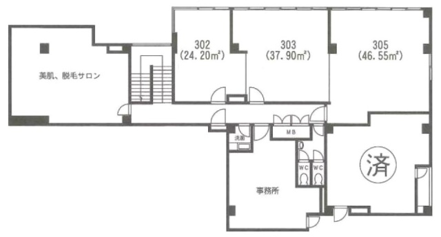 西八平沼ビル302 間取り図