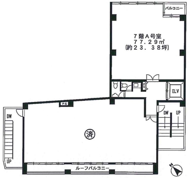 茅場町K-1ビルA 間取り図