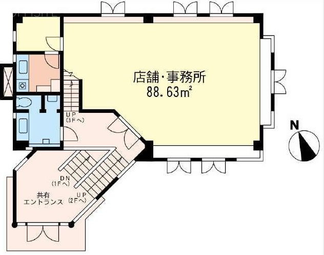 サンライズ旭町ビル2F 間取り図