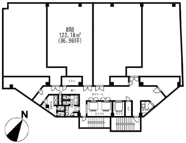 富士見ハイネスビル8F 間取り図