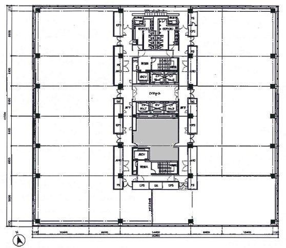 東京サンケイビル27F 間取り図