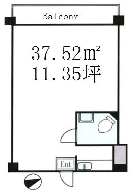 麻布中央マンション208 間取り図
