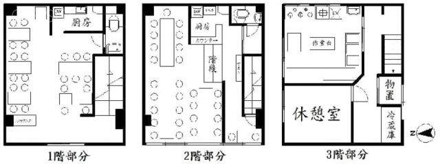 カスタードビル1F～2F 間取り図