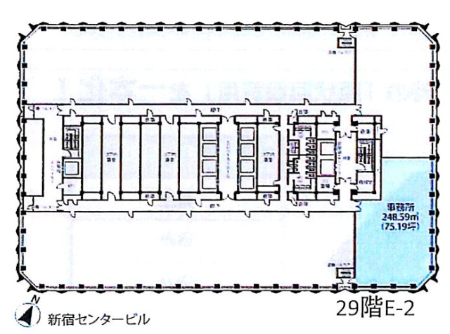 新宿センタービルE-2 間取り図