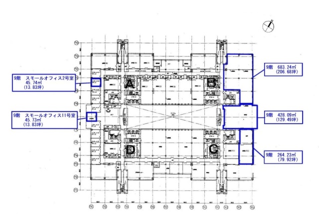 東京ファッションタウン(TFTビル東館)9F 間取り図