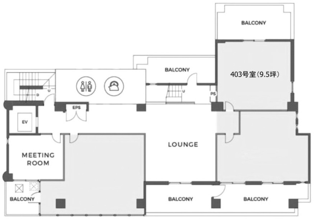 THE BREW KIYOSUMISHIRAKAWA403 間取り図