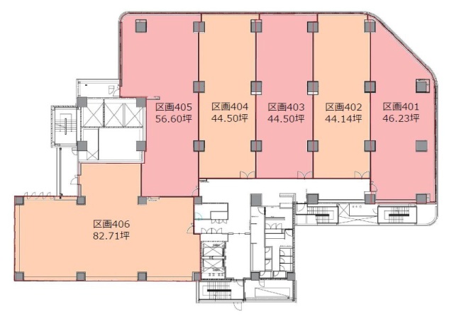 フロンティア新宿タワー406 間取り図