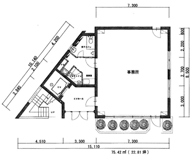 お茶の水ビジネスビル1F 間取り図