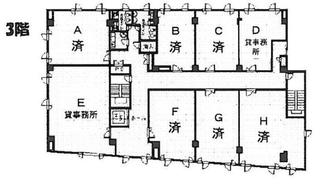 日住金立川ビルD 間取り図