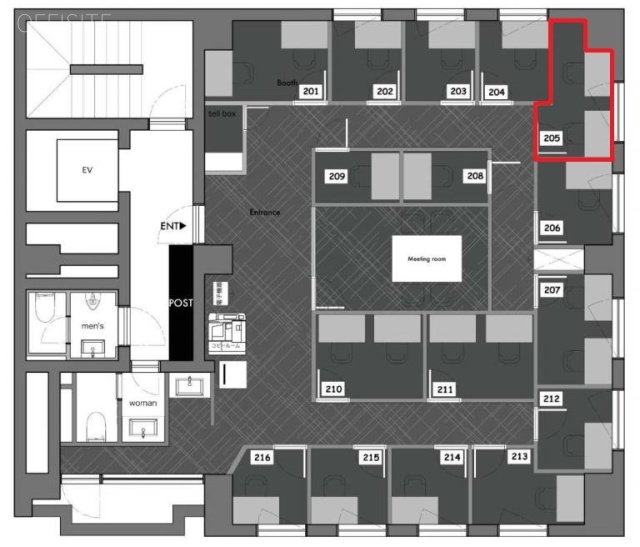 ウィンド築地Ⅱビル205 間取り図