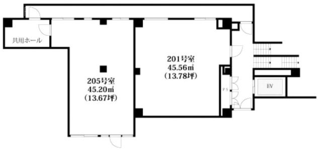 リヴェールタワー綾瀬201・205 間取り図