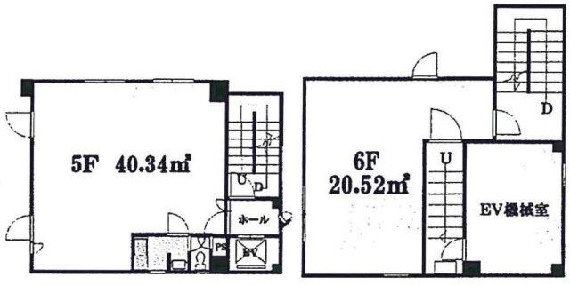 森芳第2ビル5F～6F 間取り図