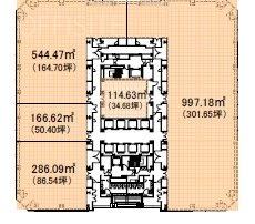 晴海アイランドトリトンスクエアオフィスタワーZ棟33F 間取り図