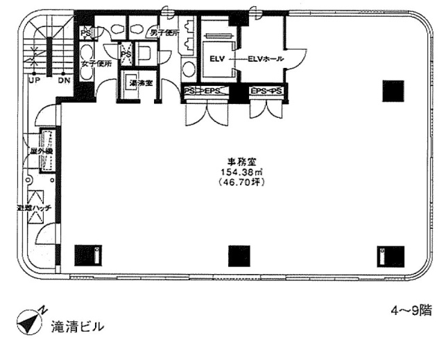 滝清ビル5F 間取り図