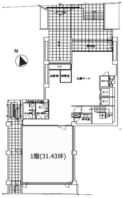 MID日本橋堀留町ビル1F 間取り図