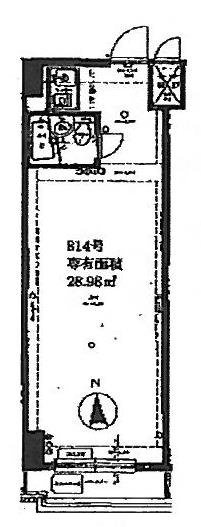 高田馬場ダイカンプラザ814 間取り図