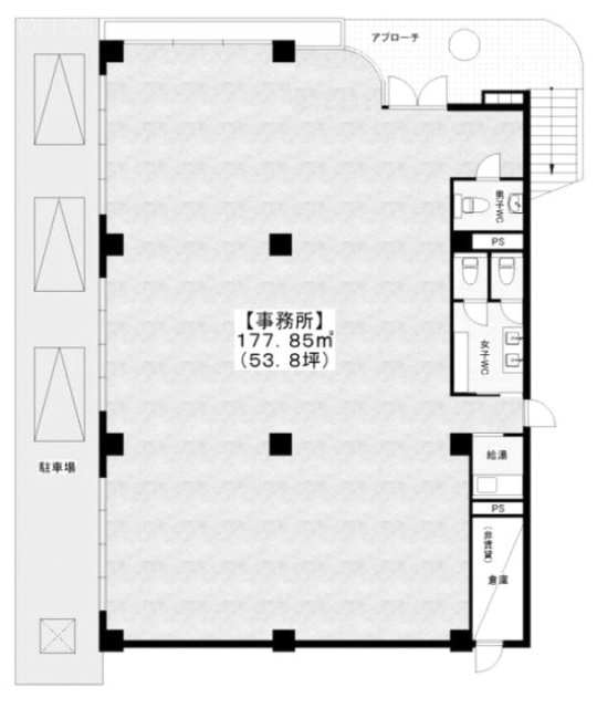 ボヌール青山1F 間取り図