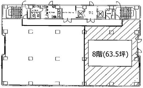 江間忠晴海ビル8F 間取り図