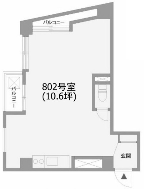シャーレー原宿802 間取り図