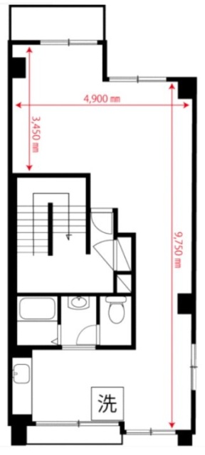 麻布十番クラウンビル2F 間取り図