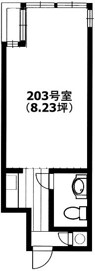 フラット竹田ビル203 間取り図