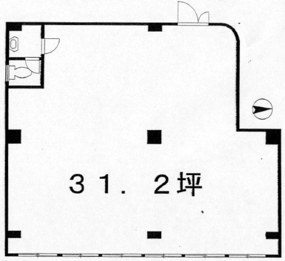 内田マンションビル2F 間取り図