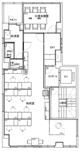 神田須田町117ビルディング4F 間取り図