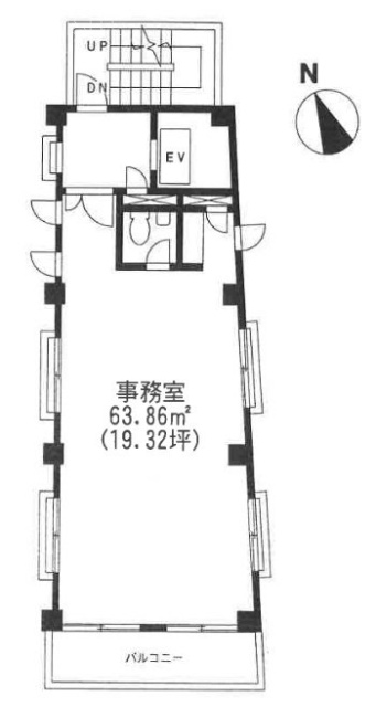 レイ上原ビル5F 間取り図