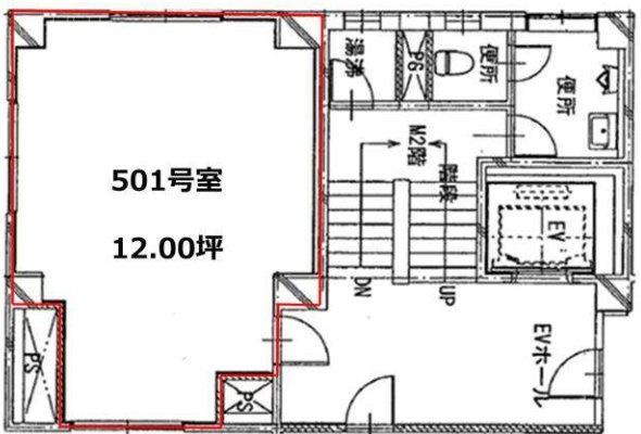 数寄屋ビル501 間取り図