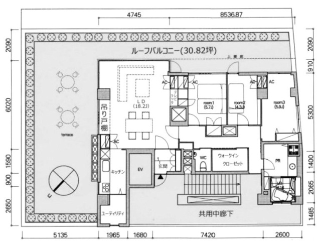 シティ市ヶ谷701 間取り図