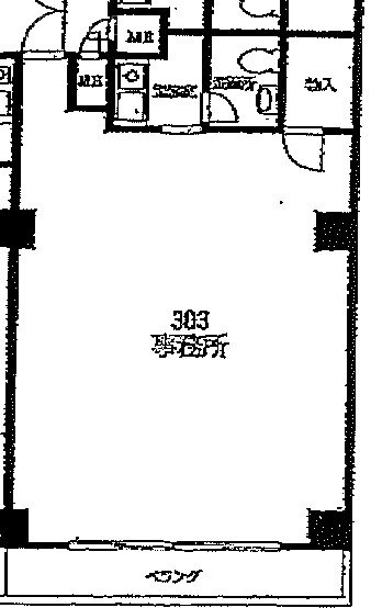 ライオンズMS新富町第2ビル303 間取り図
