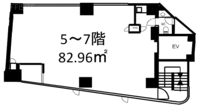 新宿明治通りビル6F 間取り図