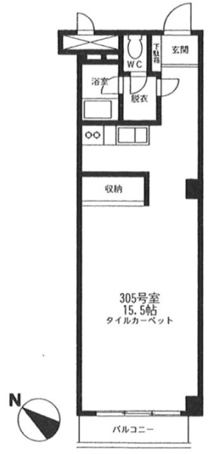 クレセントプラザビル305 間取り図