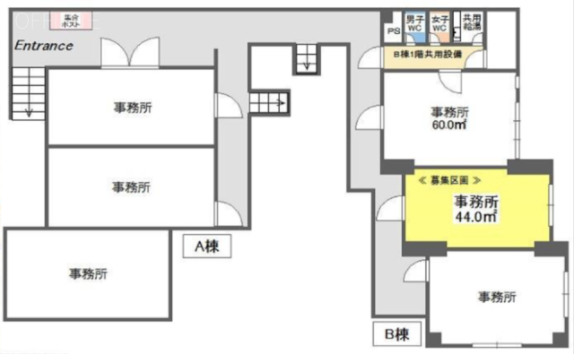 アーバンビルサカス8ビル1F 間取り図