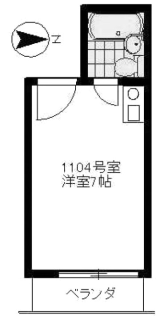 ルックハイツ新宿1104 間取り図