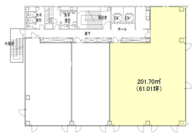 大栄ツインビルN館6F 間取り図