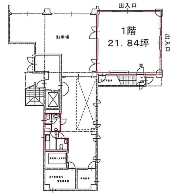 浅草橋1stビル1F 間取り図