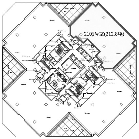 ゲートシティ大崎ウエストタワー2101 間取り図