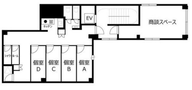 大塚渡東ビル5F 間取り図