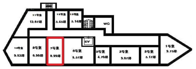 第1下川ビル607 間取り図