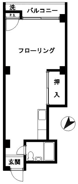 青山グリーンハイツ302 間取り図