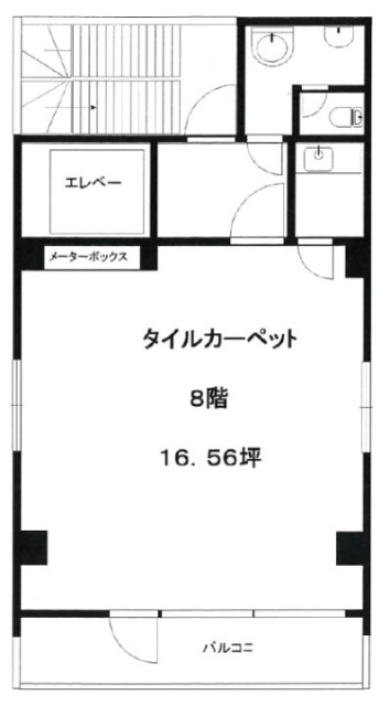 ハニー堀留第2ビル8F 間取り図