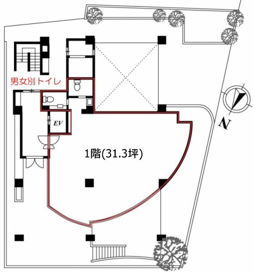 TAKIビル表参道1F 間取り図